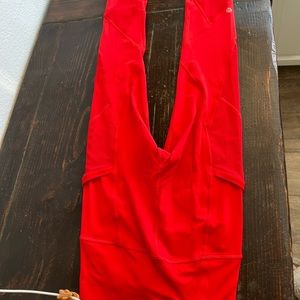 Red LuLu Lemon running pants excellent condition